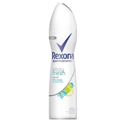 REXONA zenski dezodorans 150ml Stay Fresh Blue Poppy 0% alkohol