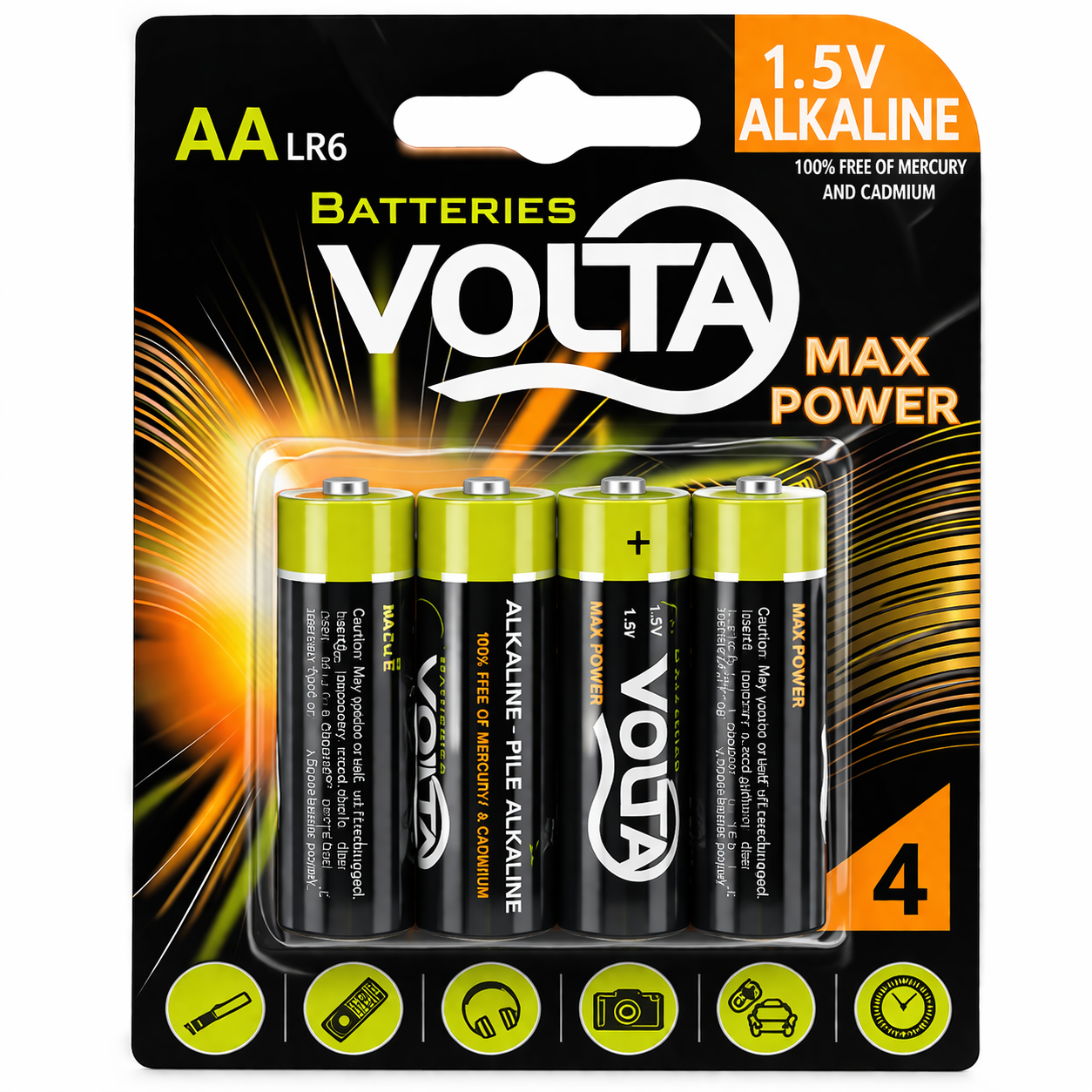 VOLTA Alkalne baterije 1.5V AA LR6 4/1