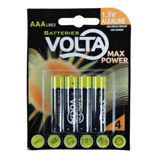 VOLTA Alkalne baterije 1.5V AAA LR03 4/1