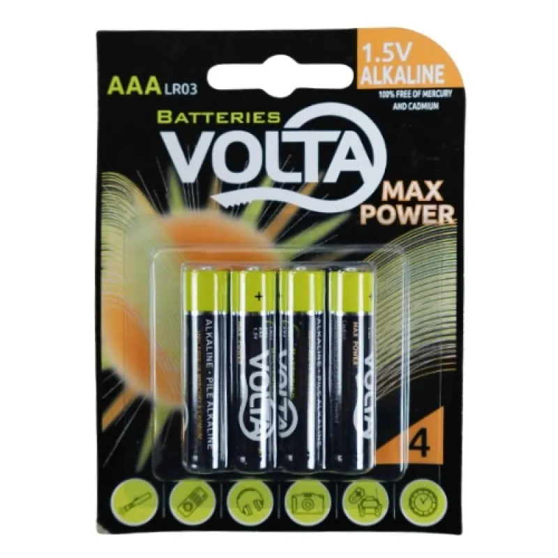 VOLTA Alkalne baterije 1.5V AAA LR03 4/1