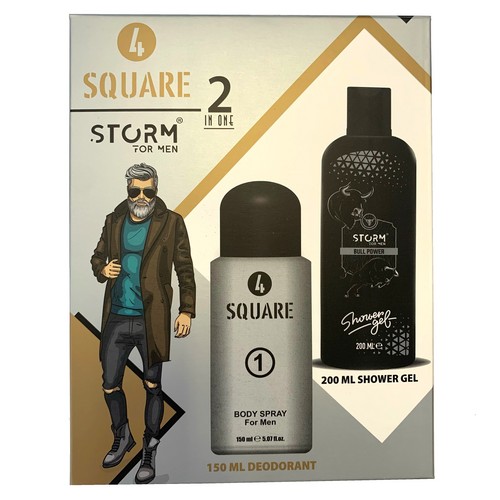 4 SQUARE muski set 2/1 One (deo spray 150ml + kupka 200ml)
