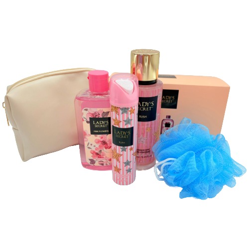 LADY'S SECRET Zenski Set 5/1 Rush ( deo+body mist+ kupka+pufna+neseser )