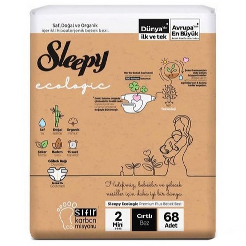 SLEEPY Pelene Ecologic double Jumbo Mini 2 - 68 kom 3-6 kg