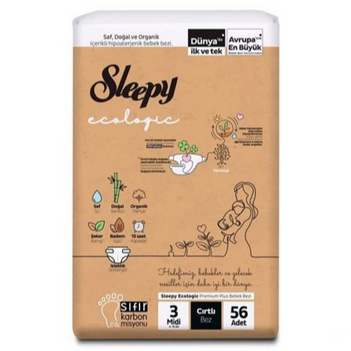 SLEEPY Pelene Ecologic double Jumbo Midi 3 - 56 kom 4-10 kg