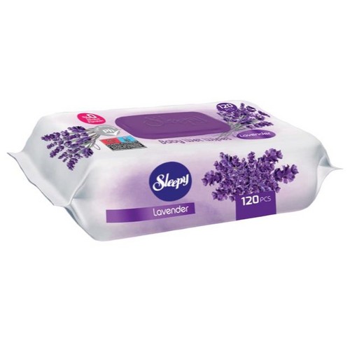 SLEEPY Flowers vlazne maramice 120 kom Lavanda