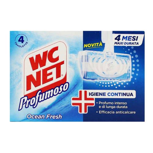 WC NET Fresh Tavoli 4x34gr Ocean Fresh - osvjezivac za wc solju