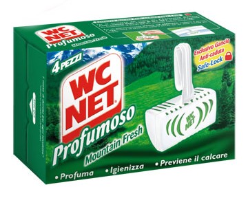 WC NET Fresh Tavoli 4x34gr Mountain Fresh - osvjezivac za wc solju