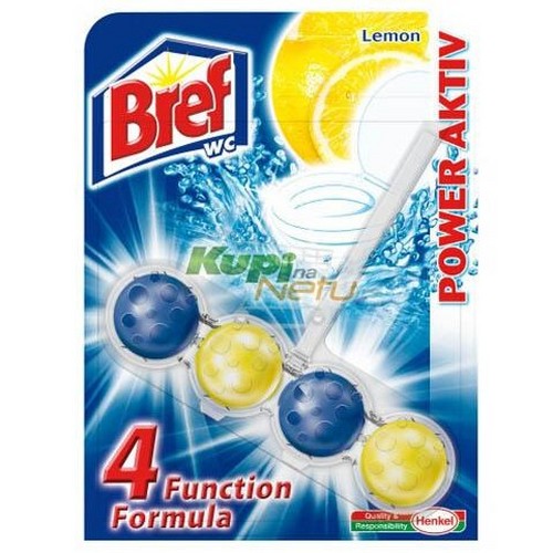 BREF WC Power Active 50gr 4 kuglice Lemon