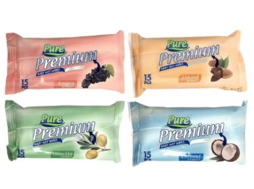 PURE PREMIUM Poket vlazne maramice 15/1 mix