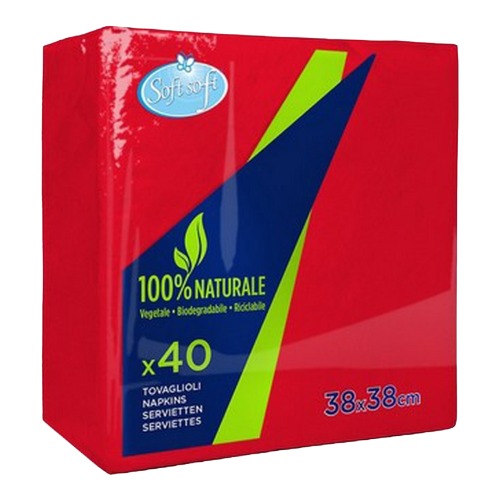SOFT SOFT Salvete 38x38 2-SL 40/1 CRVENA
