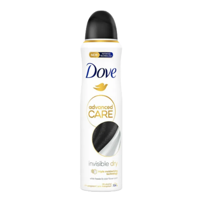 DOVE zenski dezodorans 150 ml Invisible Dry  Anti-White 0% Alkohol