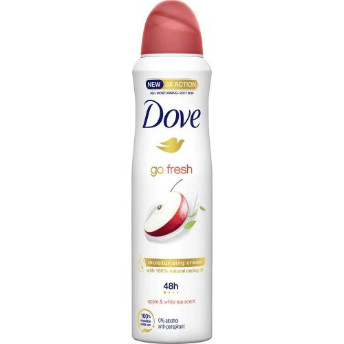 DOVE zenski dezodorans 150 ml Apple & White Tea Scent 0% Alkohola