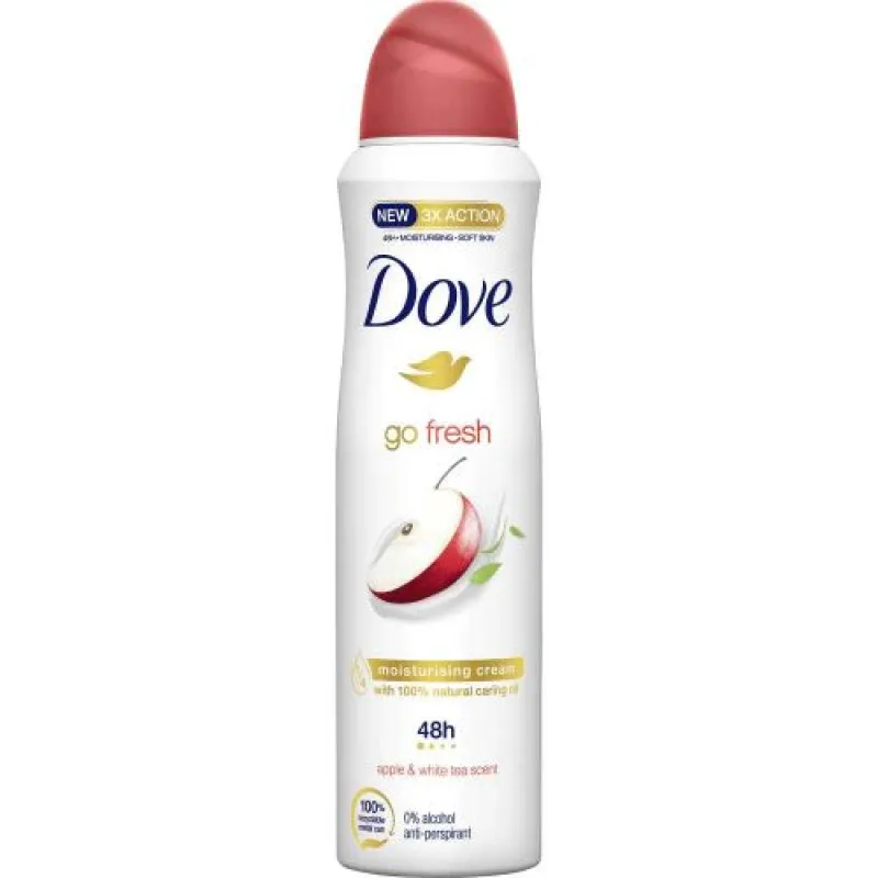 DOVE zenski dezodorans 150 ml Apple & White Tea Scent 0% Alkohola