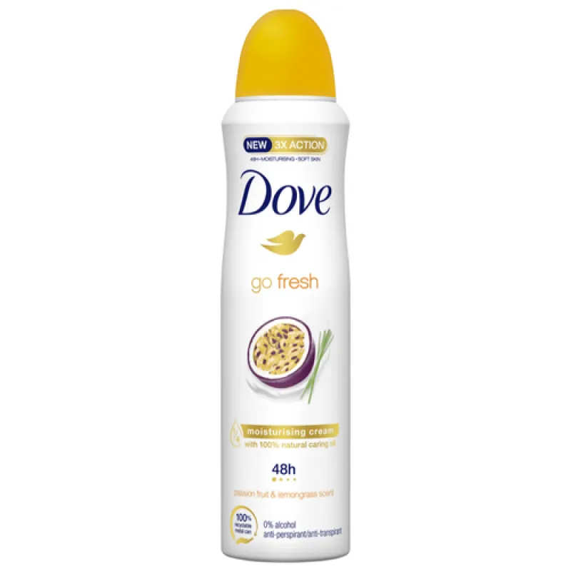 DOVE zenski dezodorans 150ml Passion Fruit & Lemongrass Scent