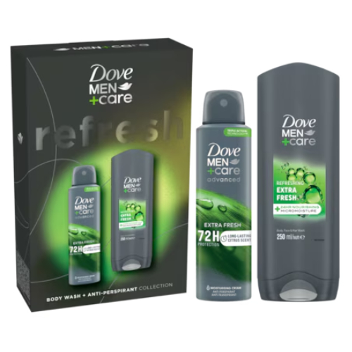 DOVE Muski set 2/1 Refresh ( kupka 250 ml Extra Fresh + dezodorans 150ml )