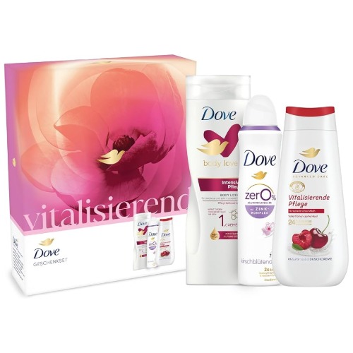 DOVE Zenski set 3/1 Vitalisierend Cherry ( kupka 225ml+Deo 150ml+ Losion 400ml)