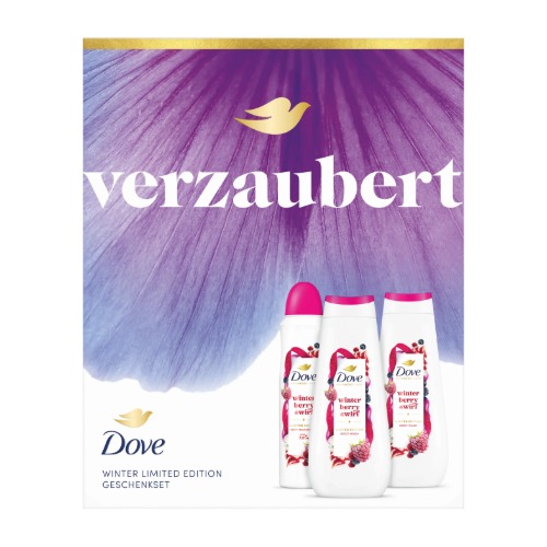 DOVE Zenski Set 3/1 Winter ( 2x kupka 225 ml + dezodorans 150ml )