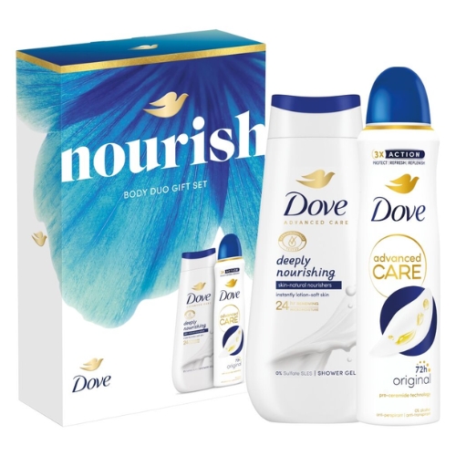 DOVE Zenski Set 2/1 Nourish ( kupka 225ml Deeply Nourshing+ dezodorans 150ml Original )