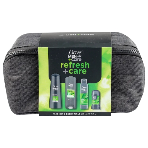 DOVE Muski Set 4/1 Refresh + Neseser ( kupka 250ml Extra Fresh + dezodorans 150ml Extra Fresh + sampon 250ml Fresh Clean + stik 50gr Extra )