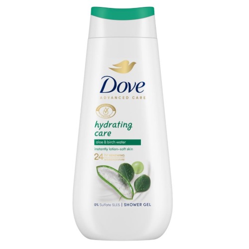 DOVE zenska kupka 225 ml Hydrating Care Aloe & Brich