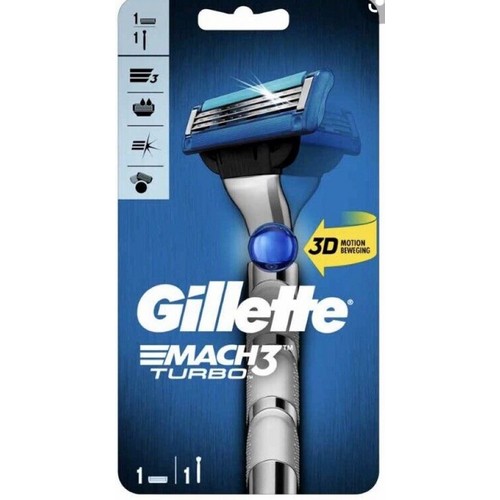 GILLETTE (080) MACH 3 TURBO aparat + 1 patrona