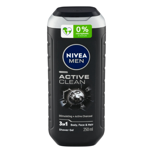 NIVEA muska kupka 250ml Active Clean