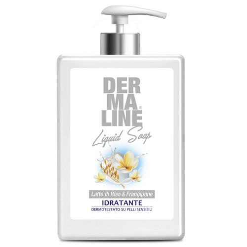 DERMALINE tecni sapun 500ml Latte di riso e Frangipane