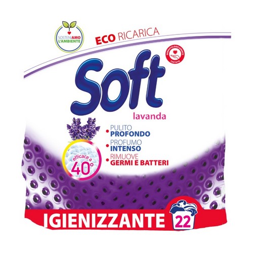 SOFT praskasti deterdzent 1,100 kg Lavanda - 22 pranja