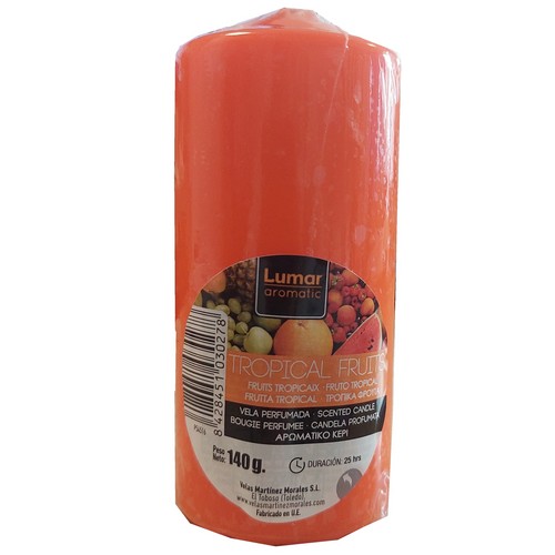 LUMAR Mirisna svijeca 140gr cilindar 110x47 Tropical Fruits