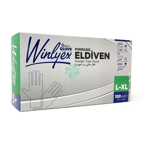 WINLYEX rukavice jednokratne 100/1 bez pudera - Bijele/Plave
