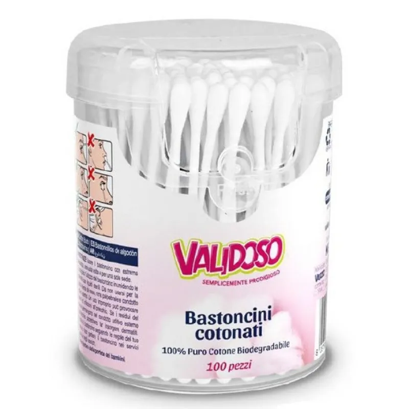 VALIDOSO 100 pcs Cotton Buds - pamucni stapici za usi