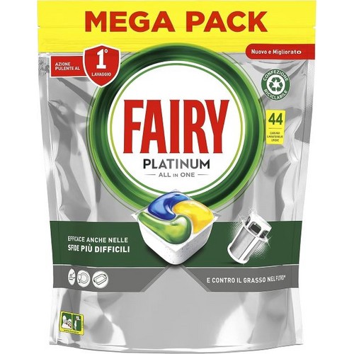 FAIRY Kapsule za mas.pranje sudja 44 kom Platinum Lemon