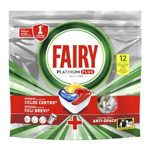 FAIRY Kapsule za mas.pranje sudja 12 kom Lemon Platinum PLUS